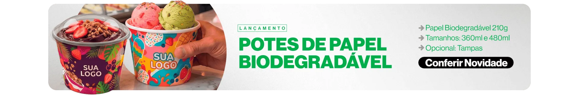 Potes de Papel Biodegradáveis
