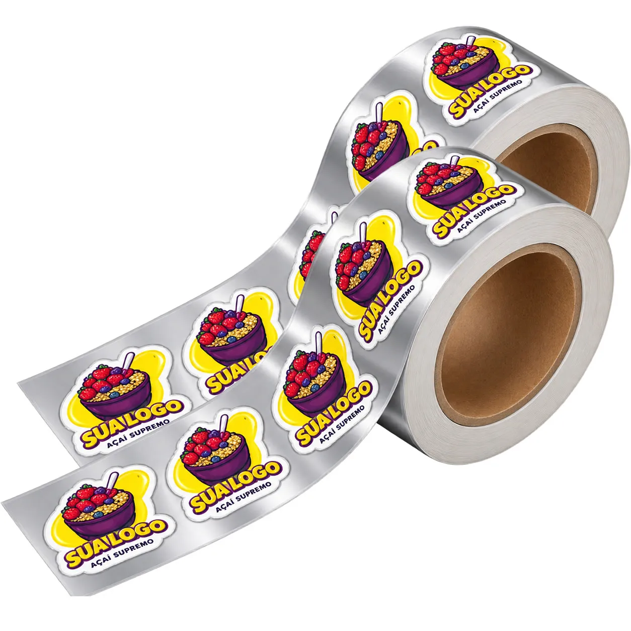 Adesivo BOPP Metalizado em Bobina Laminado
