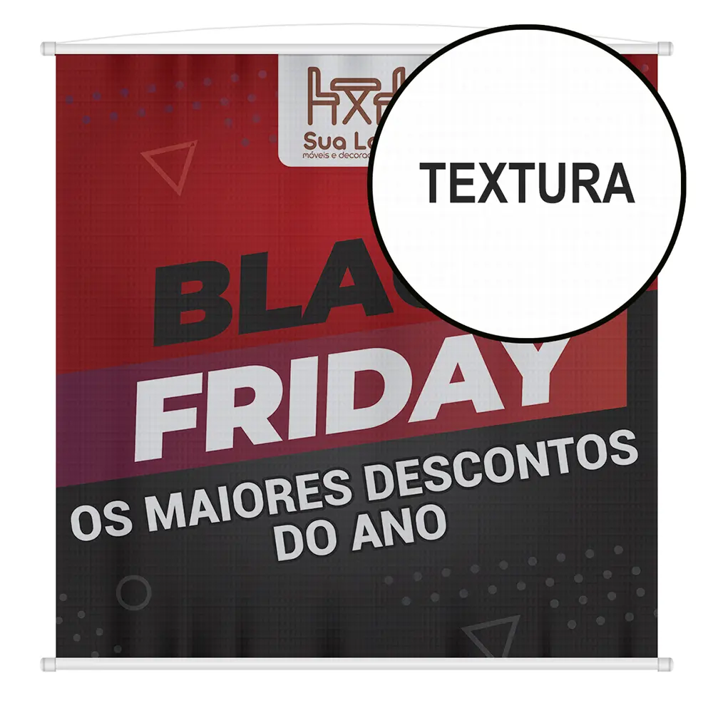 Banner Bastão e Corda Frontlight 250g M²